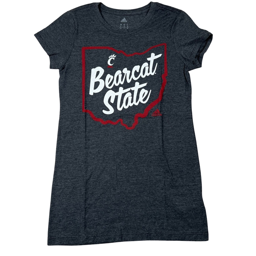 Adidas Cincinnati Bearcats Bearcat State‎ Ohio T-Shirt Womens Small Gray